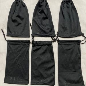7A* Diff Soft pouch for sunglasses lot of 6 drawstring closure